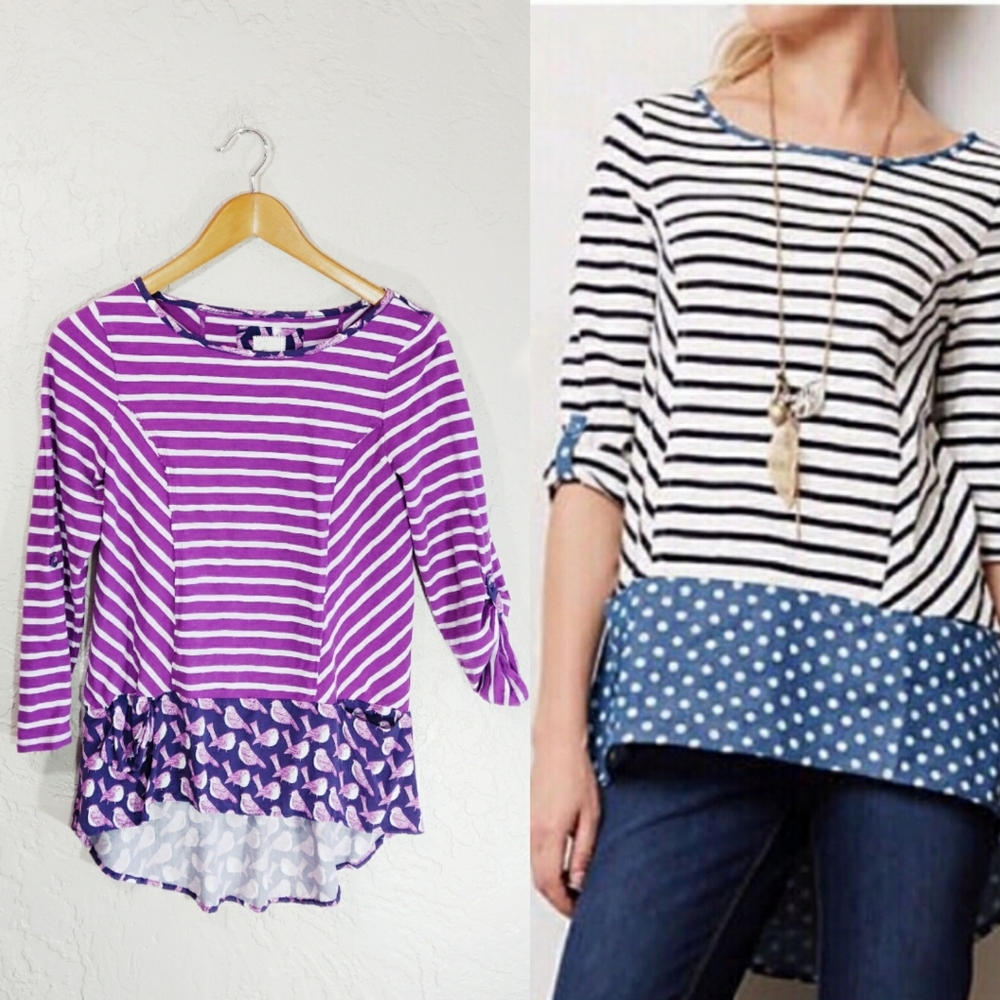 Postmark {Anthropologie} Fairley Stripe Bird Top small